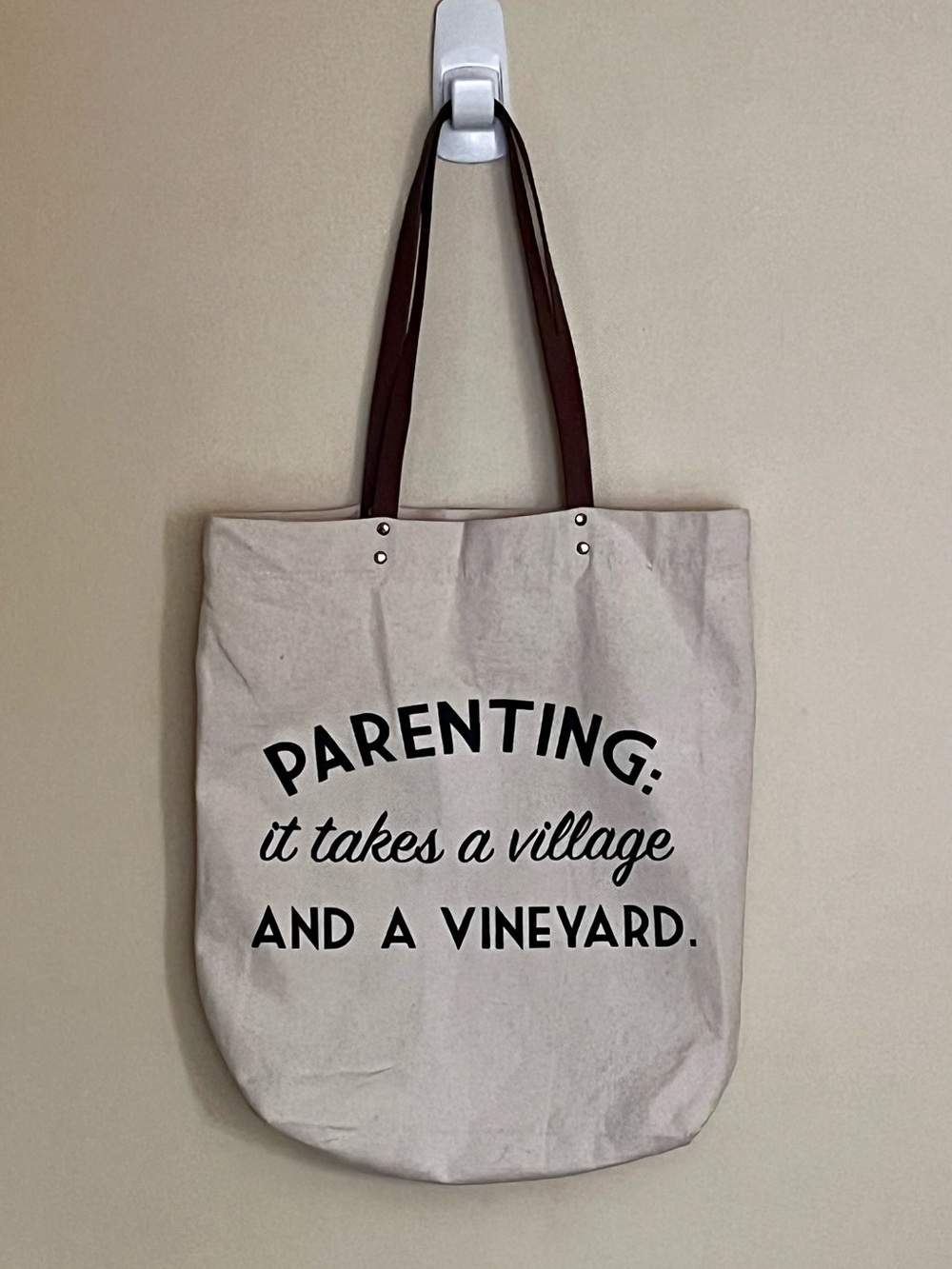 Canvas Tote with leather handles